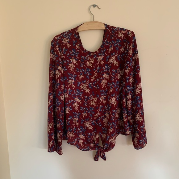 Women’s Madewell Blouse - Flower Top Shirt - Picture 2 of 5